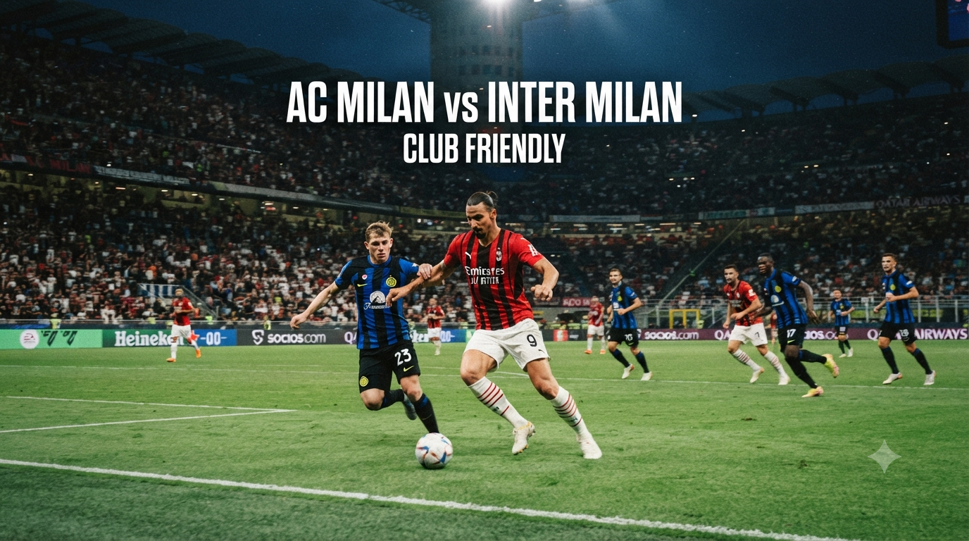 Streaming AC Milan vs Inter Milan Club Friendly Sore Ini Pukul 18.00 WIB Kini Lebih Seru Bersama Score808